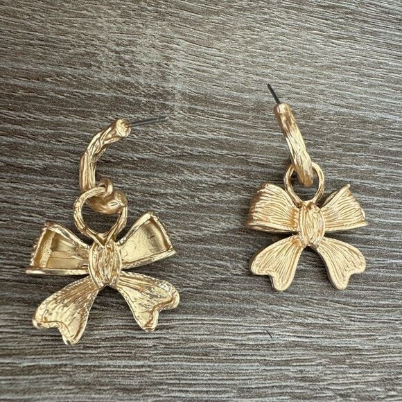 Vintage style bow earrings A1168 - Picture 4 of 5